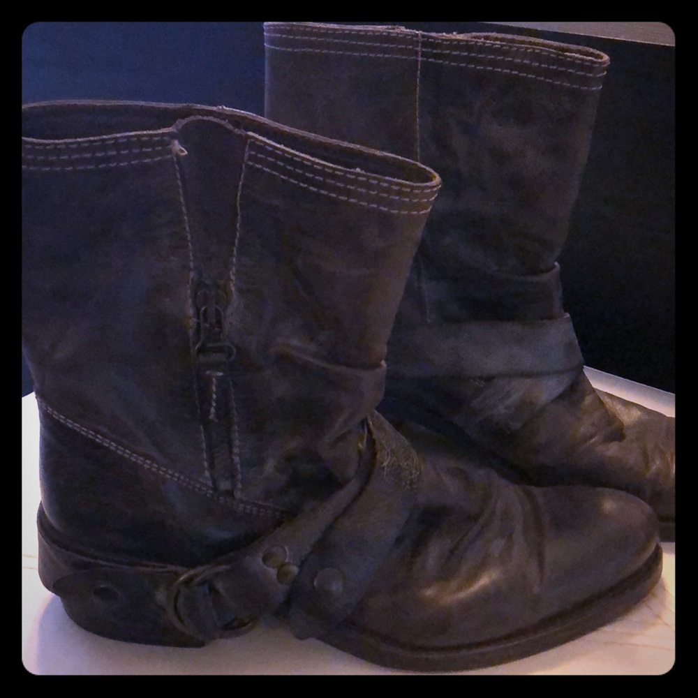 Lavorazione Artigiana EU37 Short Brown Moto Boots